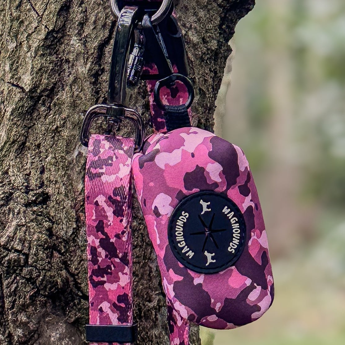 Pink Camo Poop Bag Dispenser
