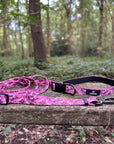 Multi-way Adjustable Dog Lead - Pink Camo
