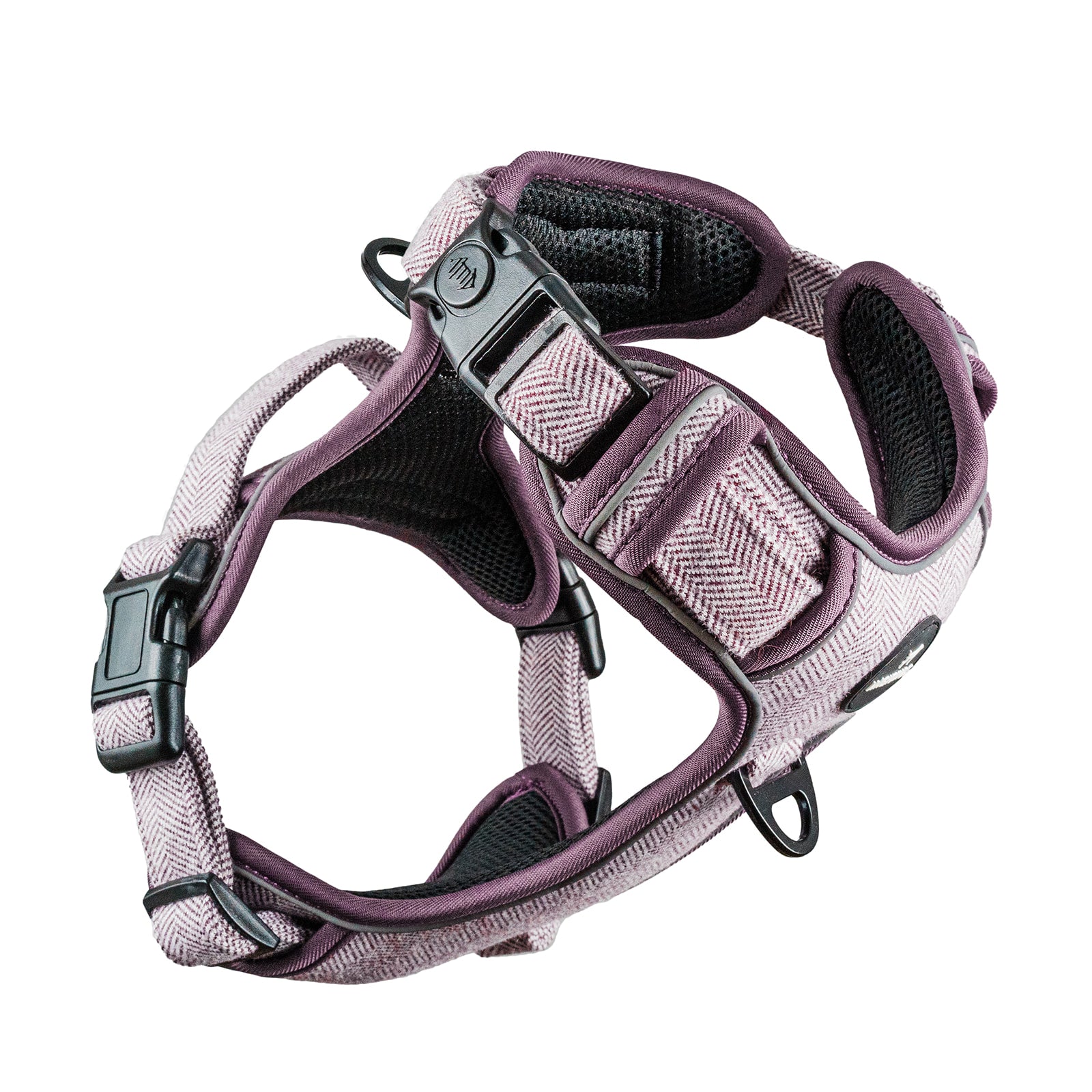 Control Dog Harness - Purple Herringbone