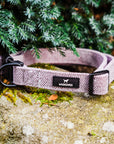 Adjustable Dog Collar - Purple Herringbone